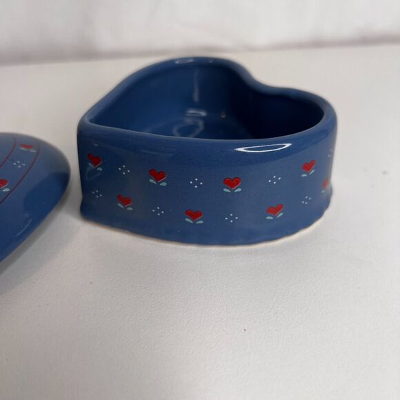 Russ Berrie & Company Duck Goose Heart Shaped Trinket Dish & Candle Holder - Picture 5 of 14